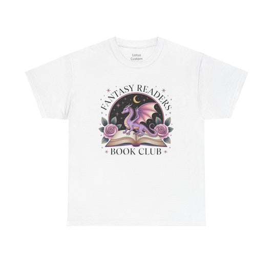 Fantasy Reader's Book Club T-Shirt, Cozy Reader Apparel, Gift for Book Lovers, Dragon Graphic Tee, Unisex Fan Shirt, Ideal for Reading Events