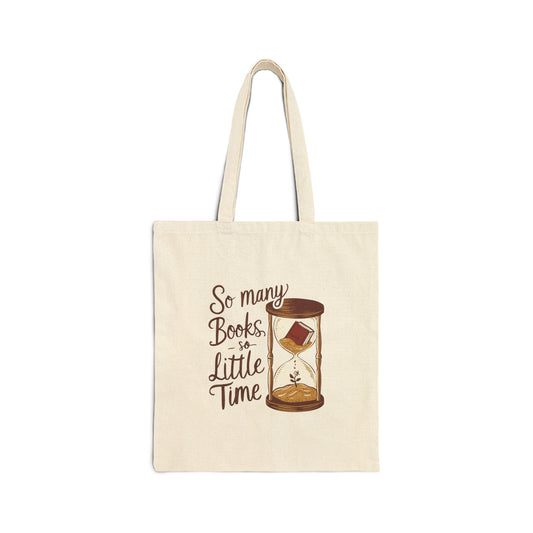 Literary Lover's Tote Bag | So Many Books, Little Time | Books, Reading, Library, Gift, Eco-Friendly
