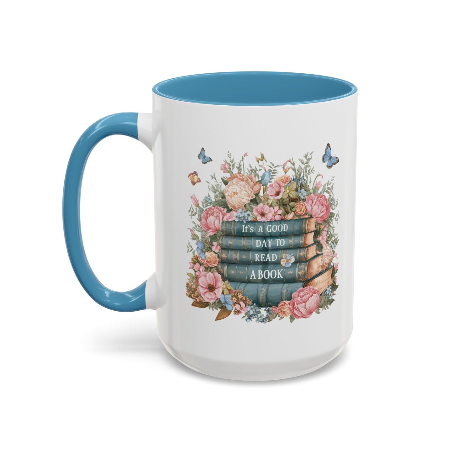 Floral Reading Coffee Mug - Perfect Gift for Book Lovers, Cozy Mornings, Home Decor, Mother's Day, Personalized Coffee Cup