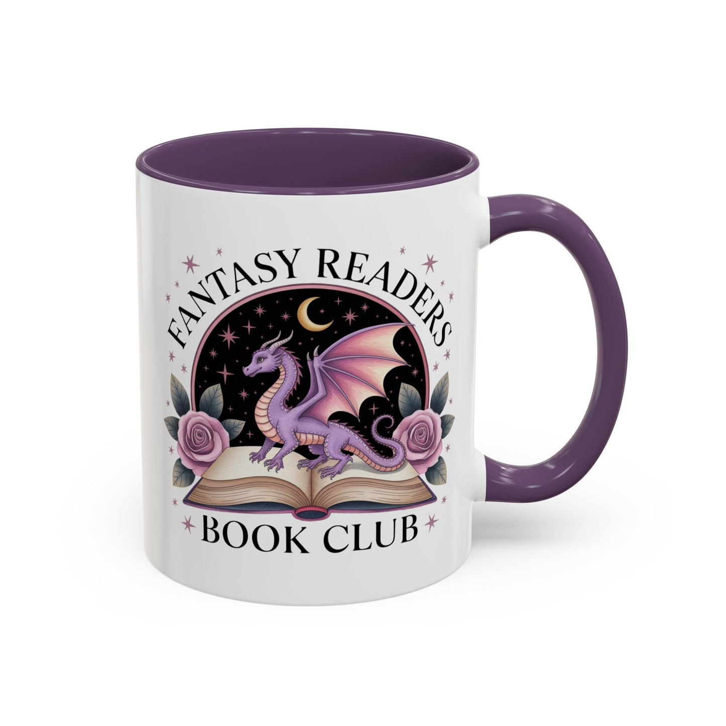 Fantasy Readers' Book Club Mug - Unique Coffee Cup for Book Lovers, Gift for Readers, Dragon Design, Literary Gift, Cozy Reading Tea Cup