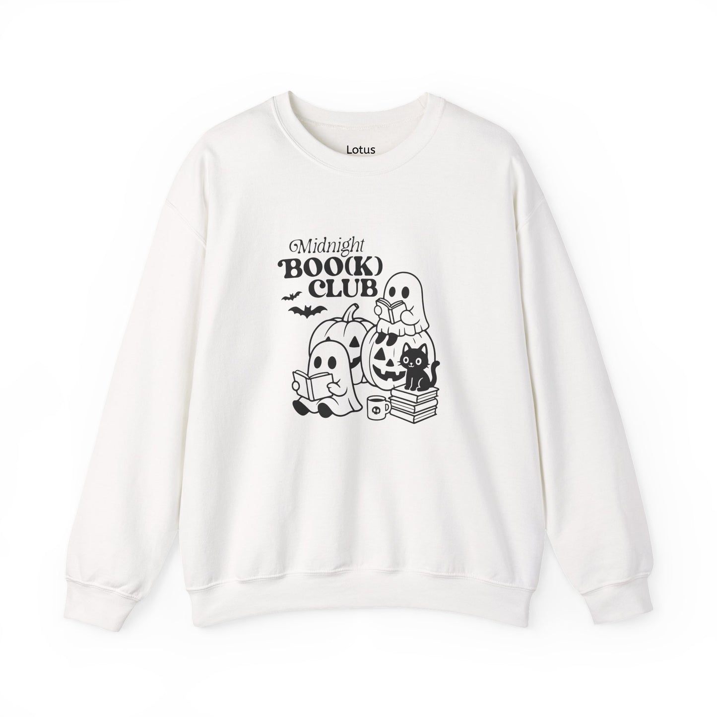 Cute Halloween Sweatshirt for Book Lovers, Ghost Club Crewneck, Cozy Fall Apparel, Perfect for Halloween Parties, Gifts for Readers