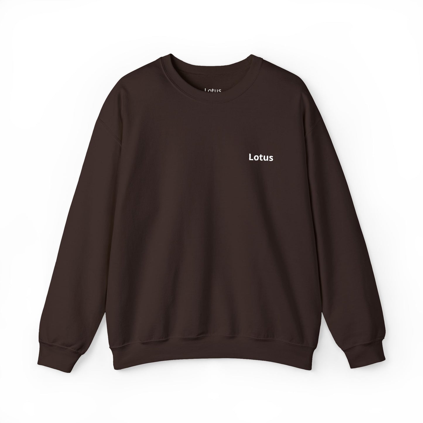 Personalized Brown Crewneck Sweatshirt | Tiny Chest Logo Embroidered