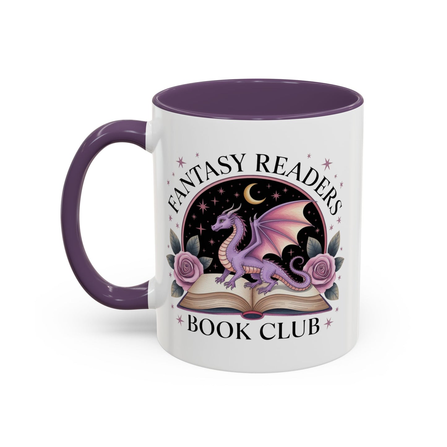 Fantasy Readers' Book Club Mug - Unique Coffee Cup for Book Lovers, Gift for Readers, Dragon Design, Literary Gift, Cozy Reading Tea Cup