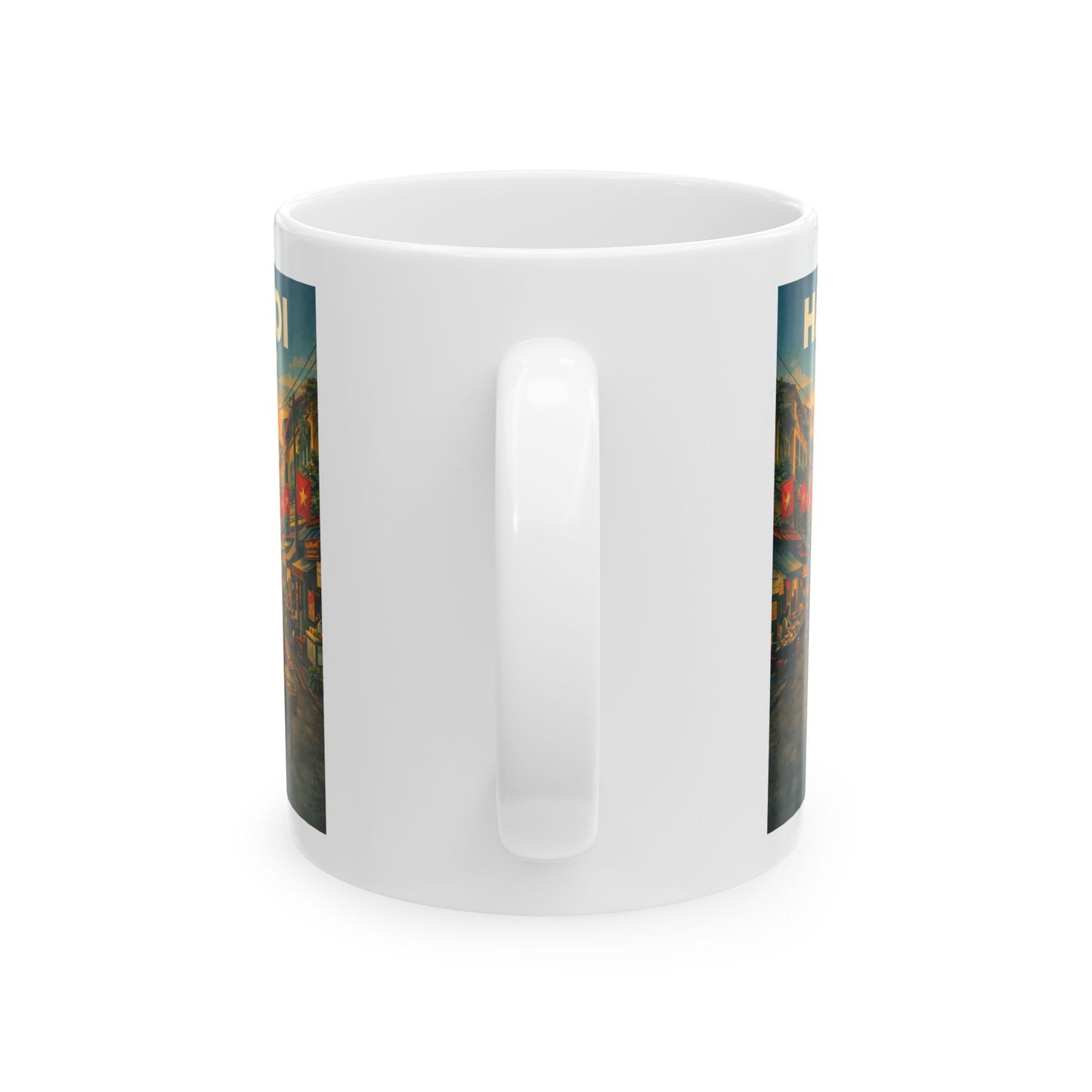 Hanoi Vietnam Mug, Old Quarter Image Mug, Ceramic Coffee Cup