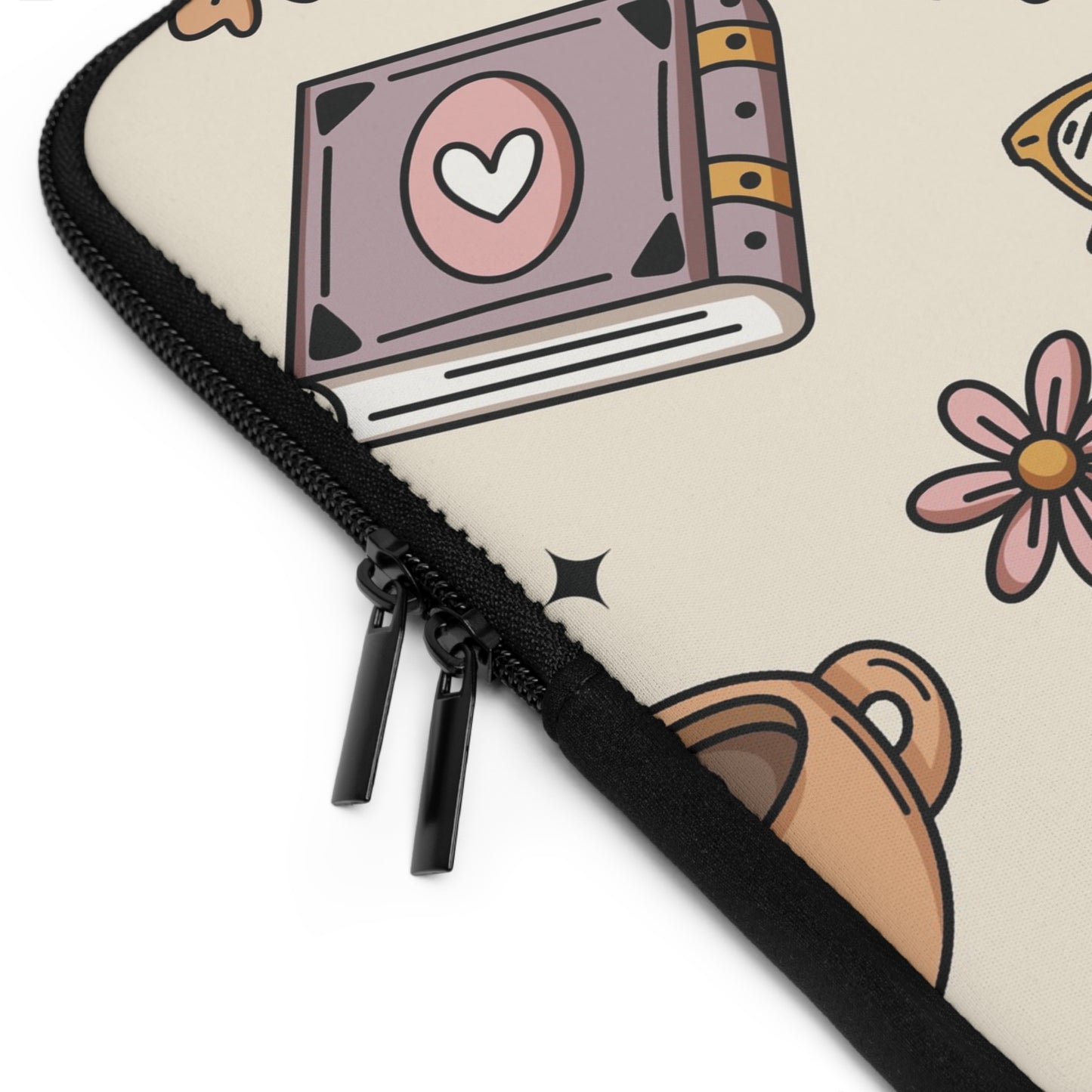 Book Lover Floral Laptop Sleeve, Cozy Office Accessory, Gift for Students, Work From Home Essentials, Laptop Case, Perfect for Any Occasion