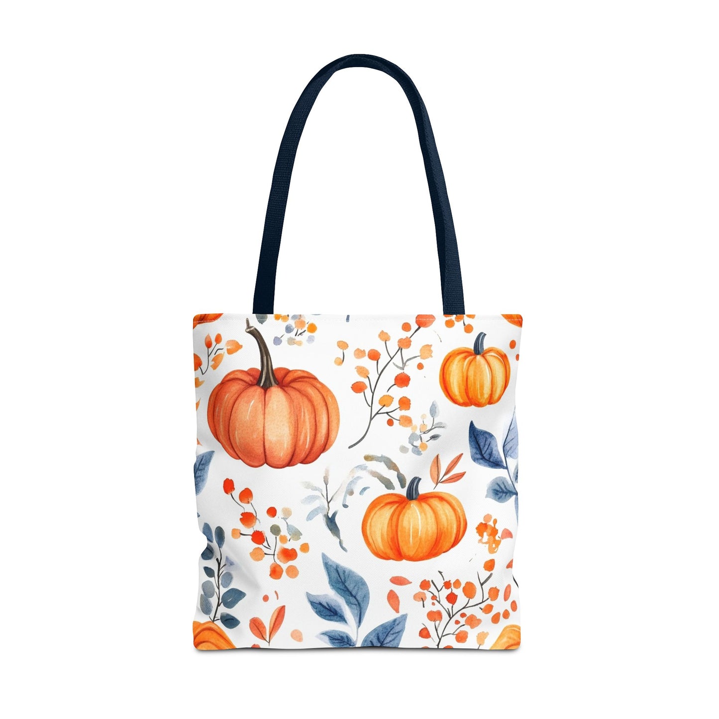 Fall Tote, Pumpkin Tote, Floral Bag, Halloween Bag, Thanksgiving Gift, Autumn Harvest Tote Bag