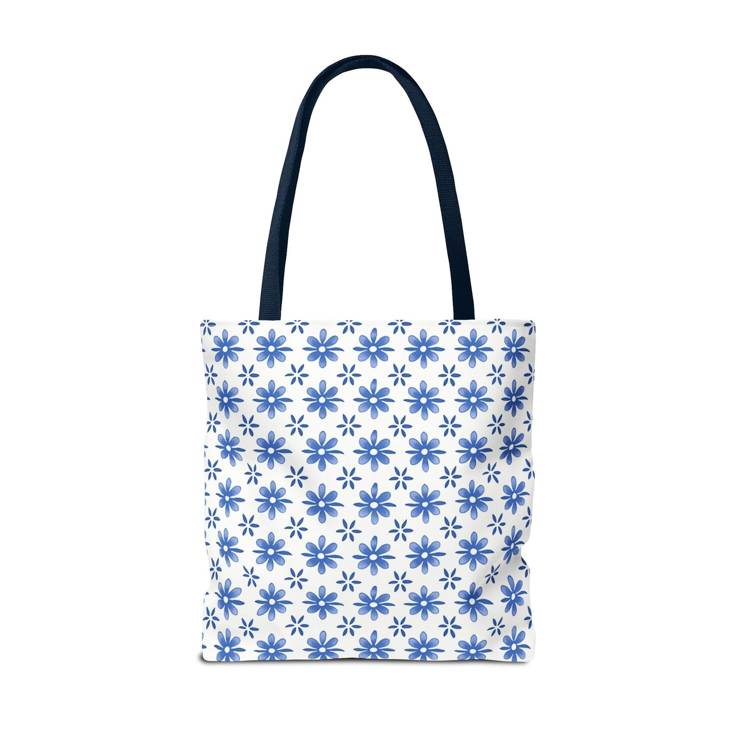 Charming Floral Tote Bag | Elegant Blue Flower Design, Perfect for Everyday Use, Beach Outings, Shopping, Gifts, Eco-Friendly