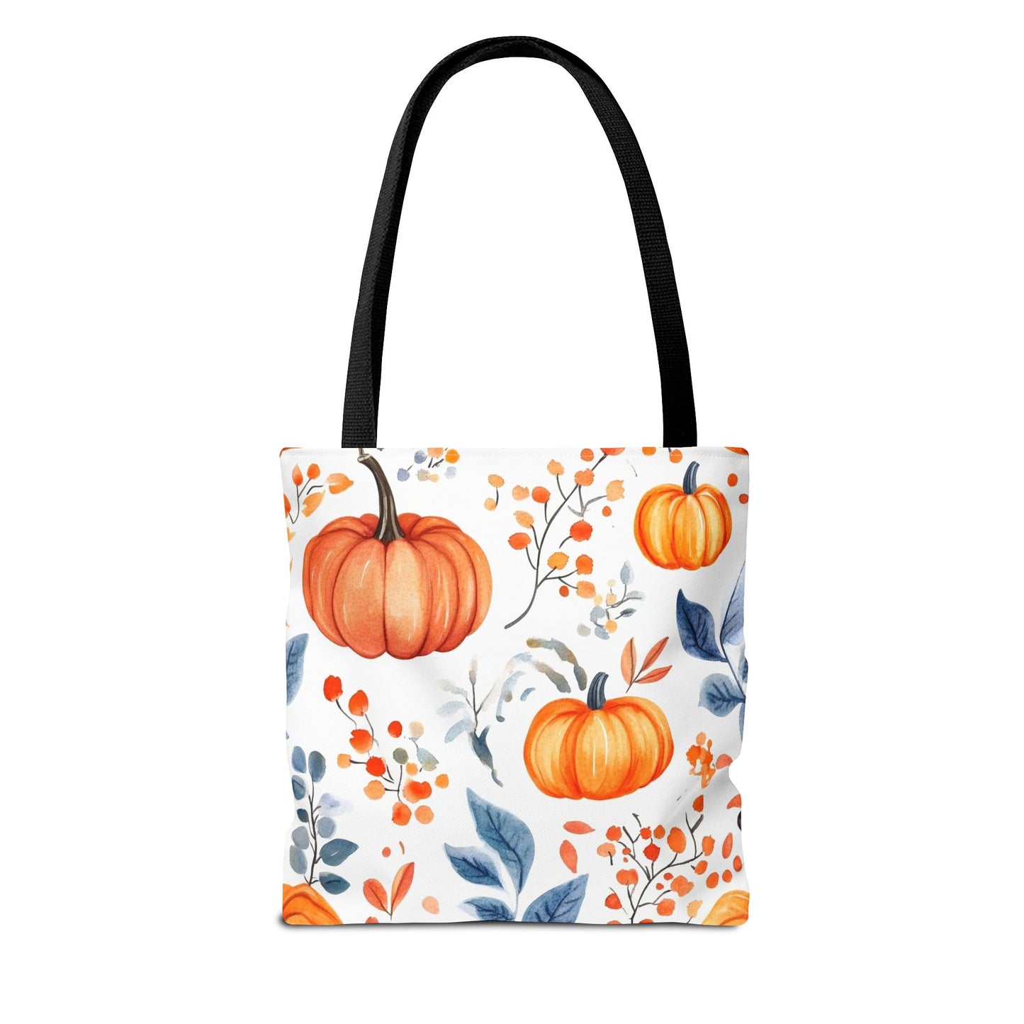 Fall Tote, Pumpkin Tote, Floral Bag, Halloween Bag, Thanksgiving Gift, Autumn Harvest Tote Bag
