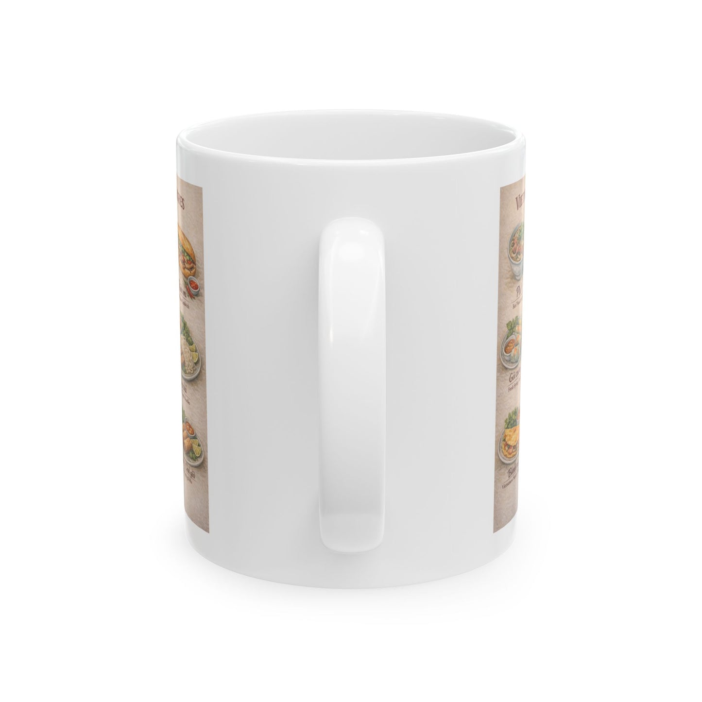 Vietnamese Dishes Ceramic Mug, Vietnamese Food Coffee Mug, Vietnam Travel Gift