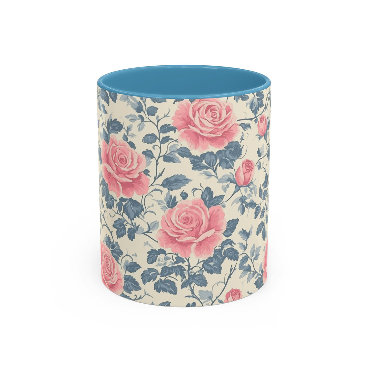 Floral Accent Coffee Mug - Perfect for Gifts, Home Decor, Tea Lovers, Mother's Day, Vintage Style
