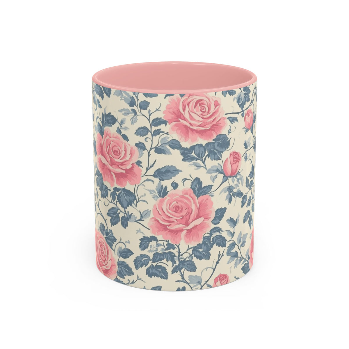Floral Accent Coffee Mug - Perfect for Gifts, Home Decor, Tea Lovers, Mother's Day, Vintage Style