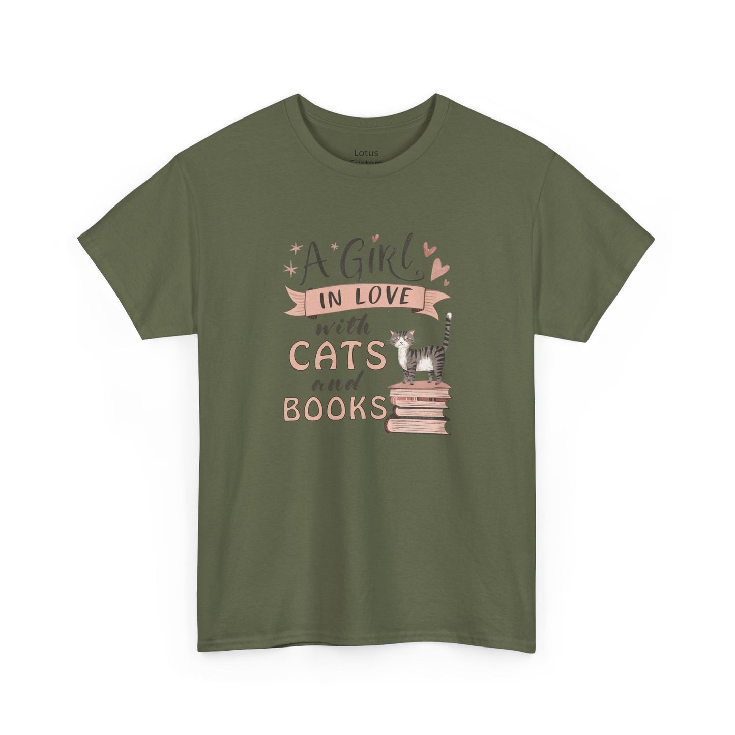 A Girl in Love with Cats and Books Unisex Tee, Cat Lover Shirt, Bookworm Gift, Cute Gift for Cat Owners, Cozy Casual Wear, Reading [...]