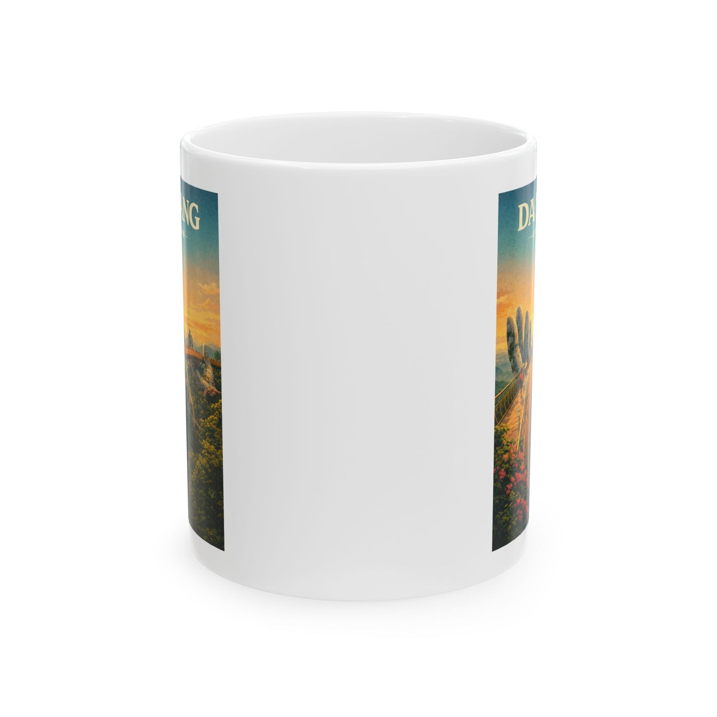 Da Nang Vietnam Ceramic Mug, Golden Bridge Mug, Vietnam Travel Gift