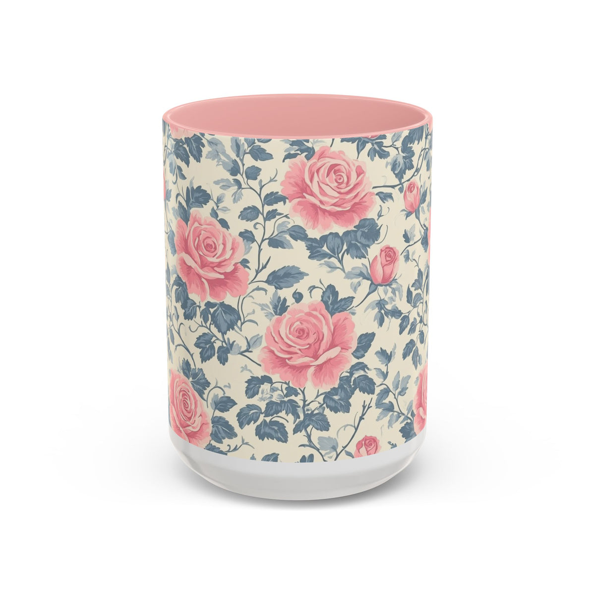 Floral Accent Coffee Mug - Perfect for Gifts, Home Decor, Tea Lovers, Mother's Day, Vintage Style