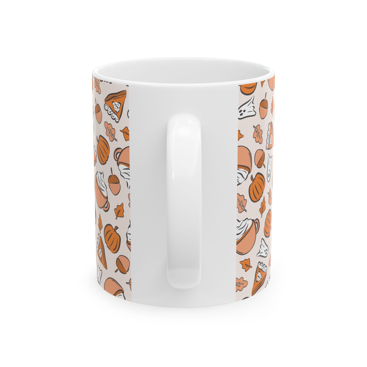 Fall-Themed Ceramic Mug, Cozy Pumpkin Spice Mug, Autumn Coffee Cup, Halloween Gift, Seasonal Drinkware
