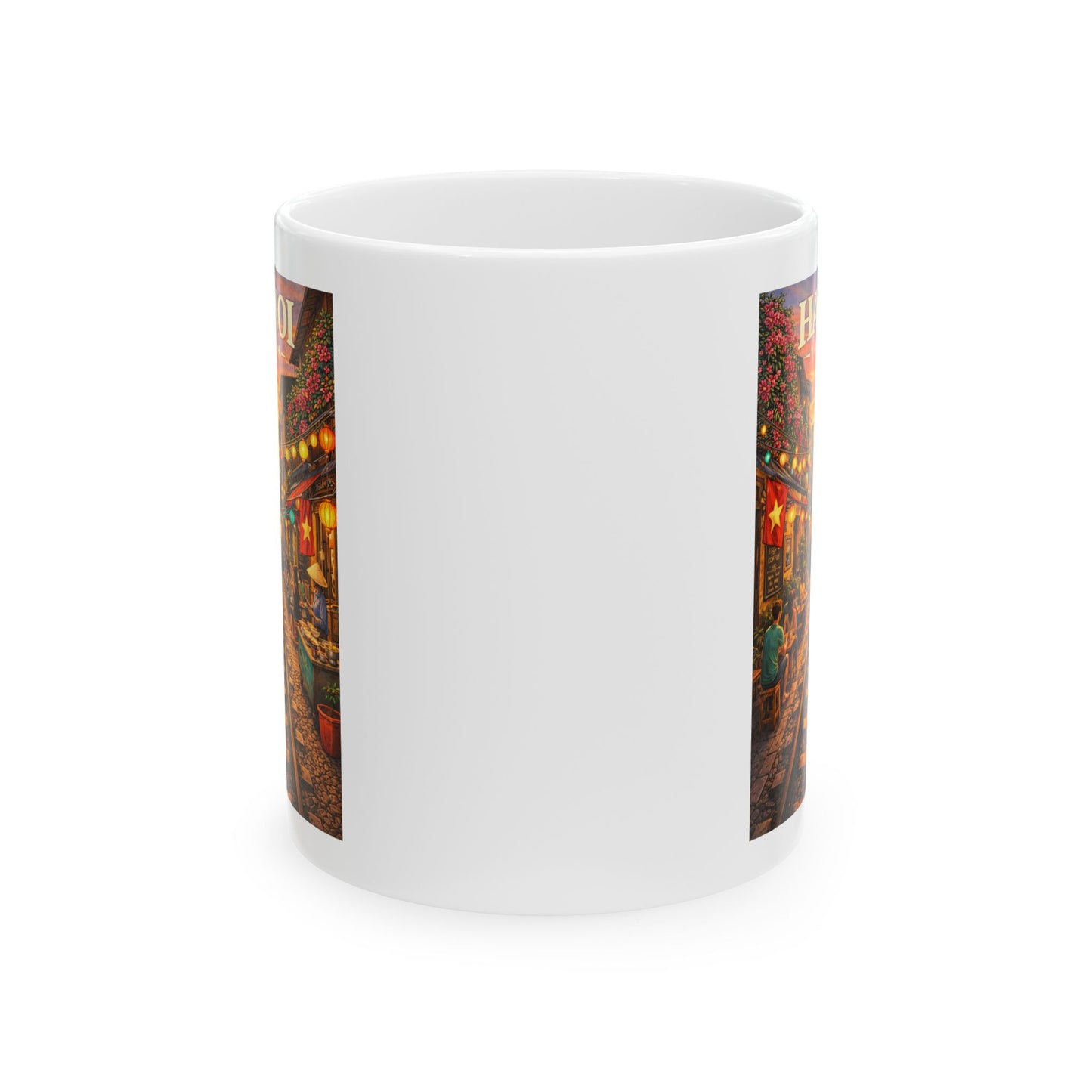 Hanoi Train Street Ceramic Coffee Tea Cup, Vietnam Travel Mug
