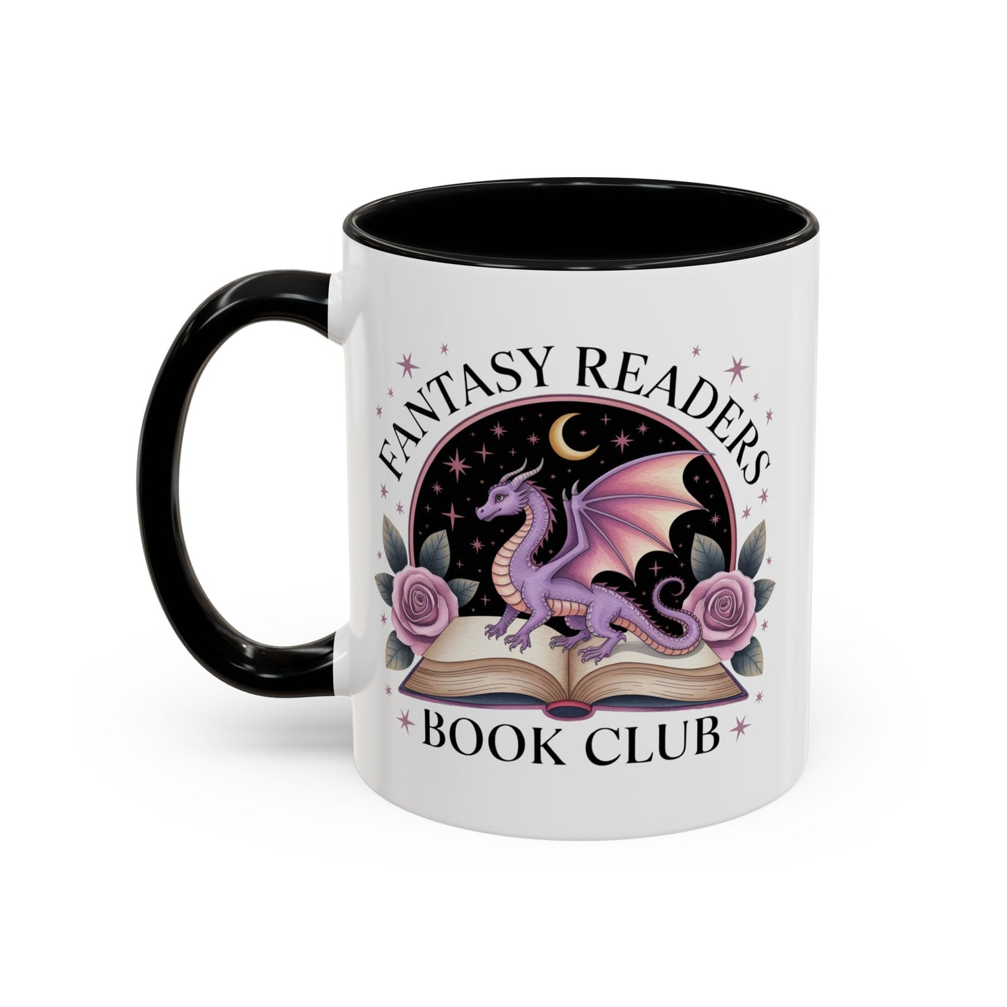 Fantasy Readers' Book Club Mug - Unique Coffee Cup for Book Lovers, Gift for Readers, Dragon Design, Literary Gift, Cozy Reading Tea Cup
