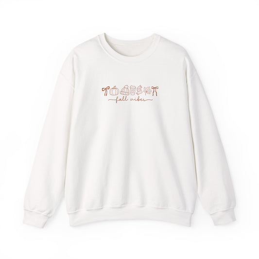 Cozy Fall Vibes Sweatshirt - Crewneck with Seasonal Design, Perfect for Autumn Gatherings, Thanksgiving, Casual Outings