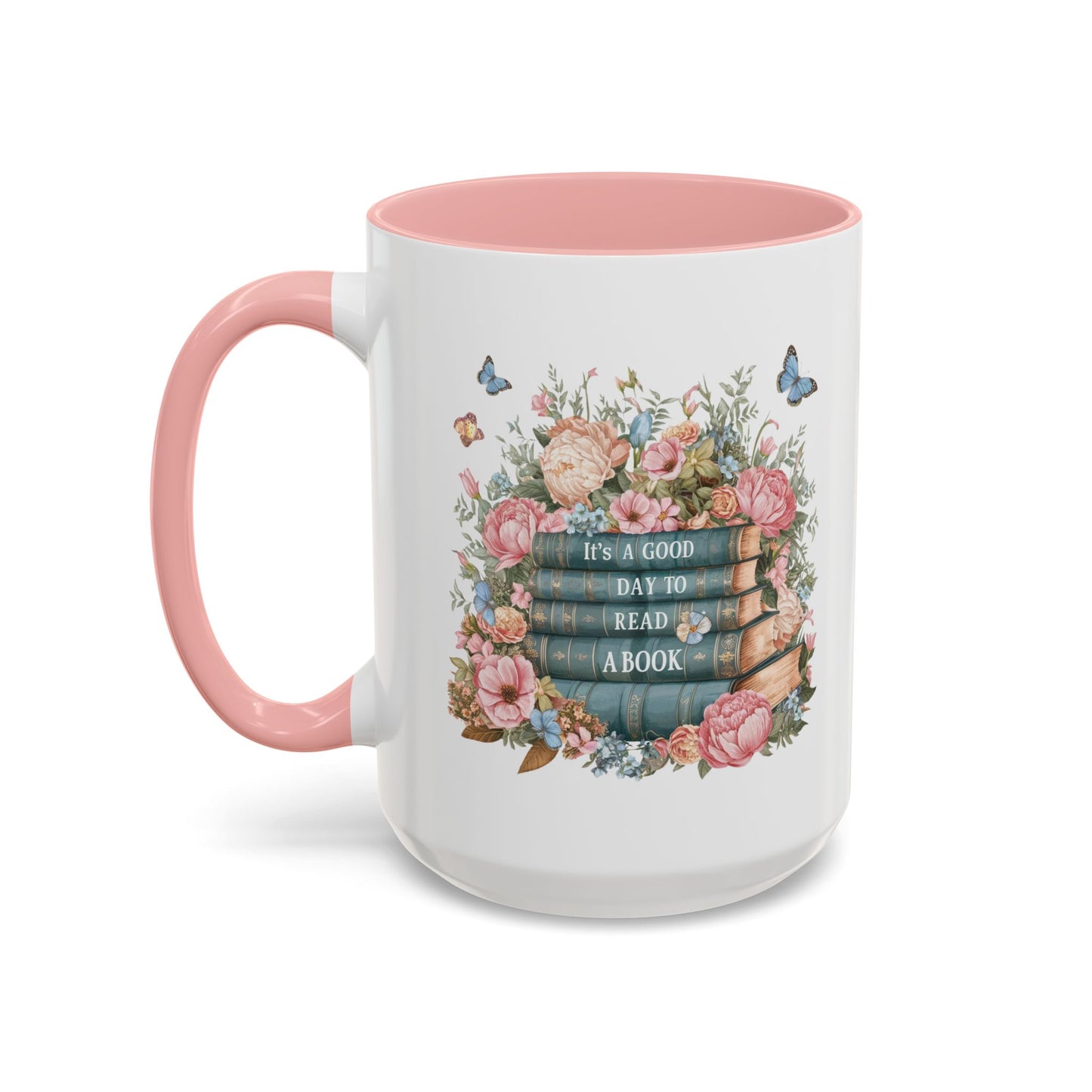 Floral Reading Coffee Mug - Perfect Gift for Book Lovers, Cozy Mornings, Home Decor, Mother's Day, Personalized Coffee Cup