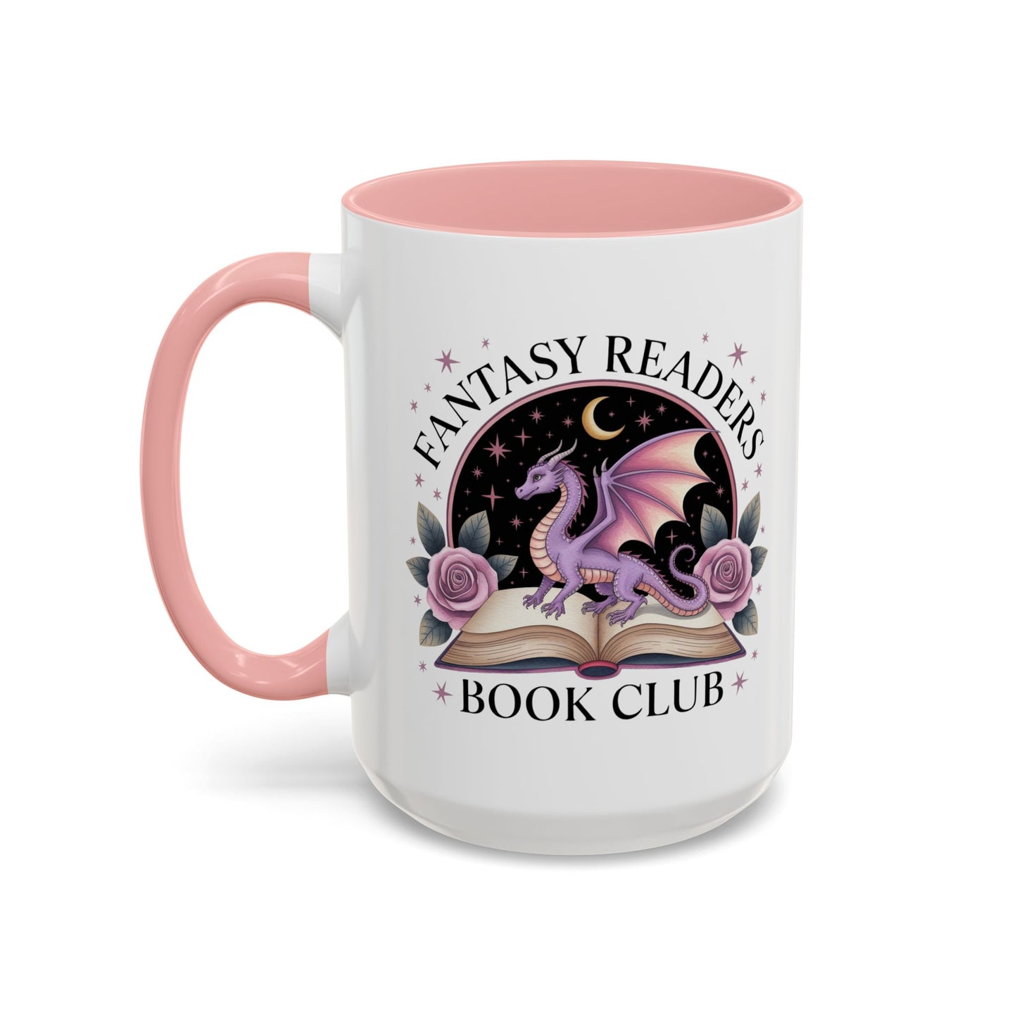 Fantasy Readers' Book Club Mug - Unique Coffee Cup for Book Lovers, Gift for Readers, Dragon Design, Literary Gift, Cozy Reading Tea Cup