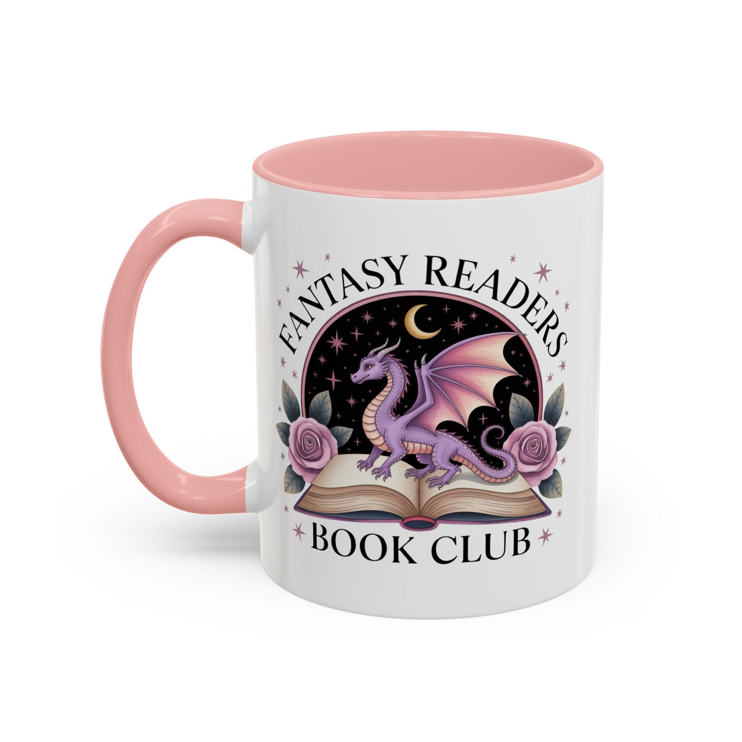 Fantasy Readers' Book Club Mug - Unique Coffee Cup for Book Lovers, Gift for Readers, Dragon Design, Literary Gift, Cozy Reading Tea Cup