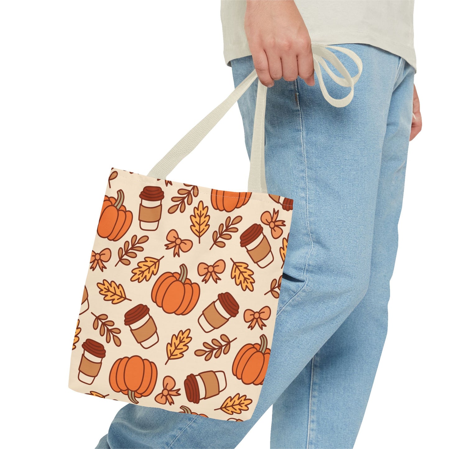 Fall Pumpkin Tote Bag - Autumn Harvest Shopping Bag, Halloween Trick or Treat Bag, Thanksgiving Gift, Farmers Market Reusable Bag, Seasonal