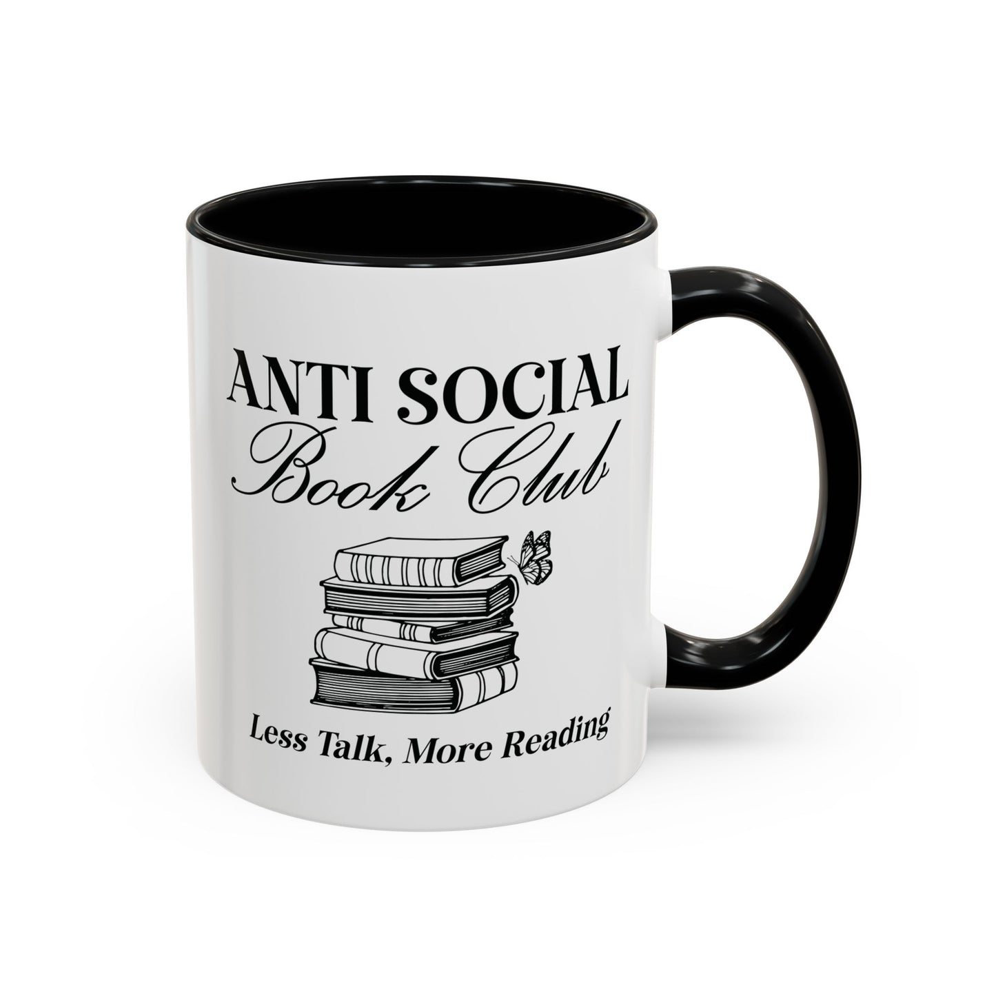 Anti-Social Book Club Coffee Mug, Cozy Gift for Readers, Novelty Mug, Bookish Decor, Perfect for Holidays