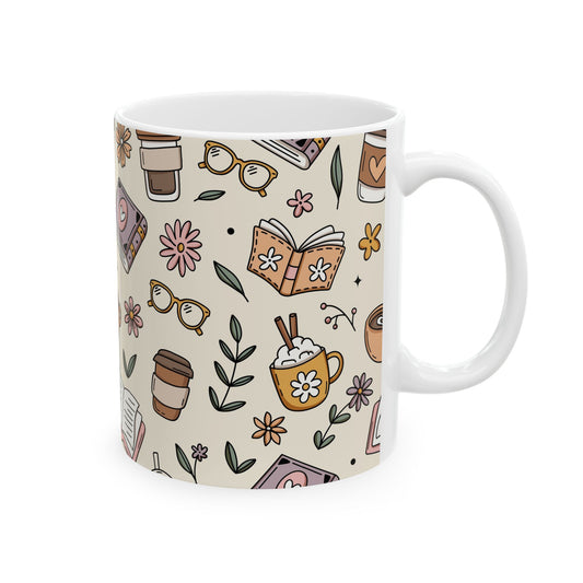 Book Lover Ceramic Mug - Literary Gift, Reading Coffee Cup, Bibliophile Tea Mug, Bookworm Gift, Librarian Gift