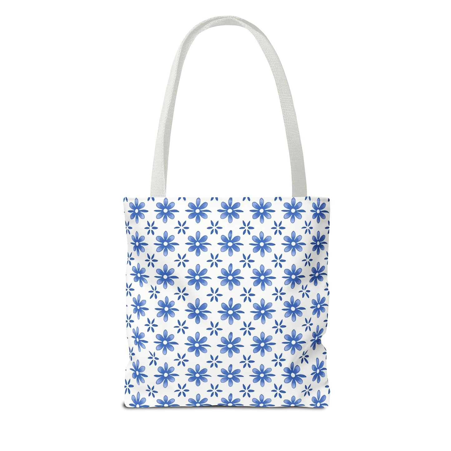 Charming Floral Tote Bag | Elegant Blue Flower Design, Perfect for Everyday Use, Beach Outings, Shopping, Gifts, Eco-Friendly