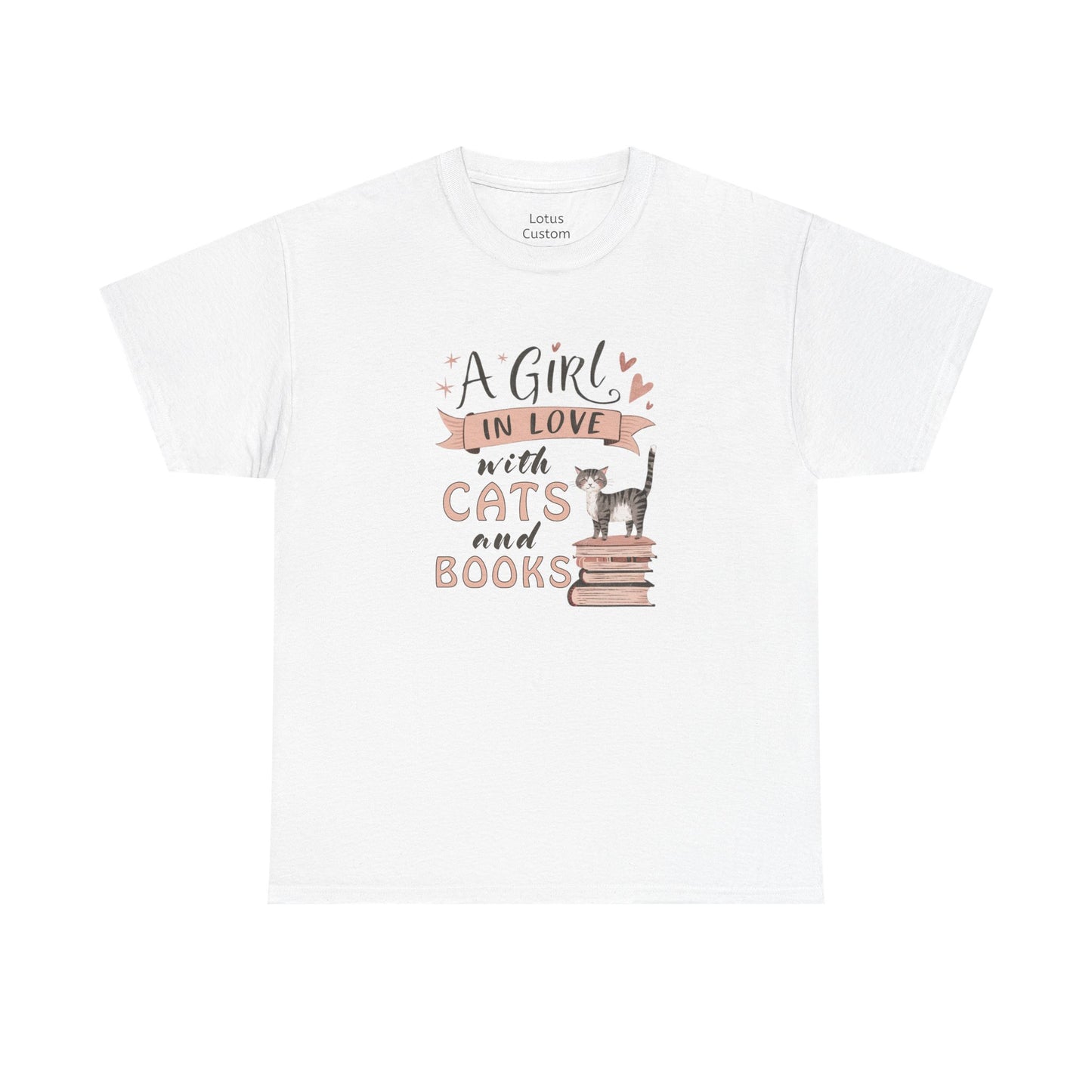 A Girl in Love with Cats and Books Unisex Tee, Cat Lover Shirt, Bookworm Gift, Cute Gift for Cat Owners, Cozy Casual Wear, Reading [...]