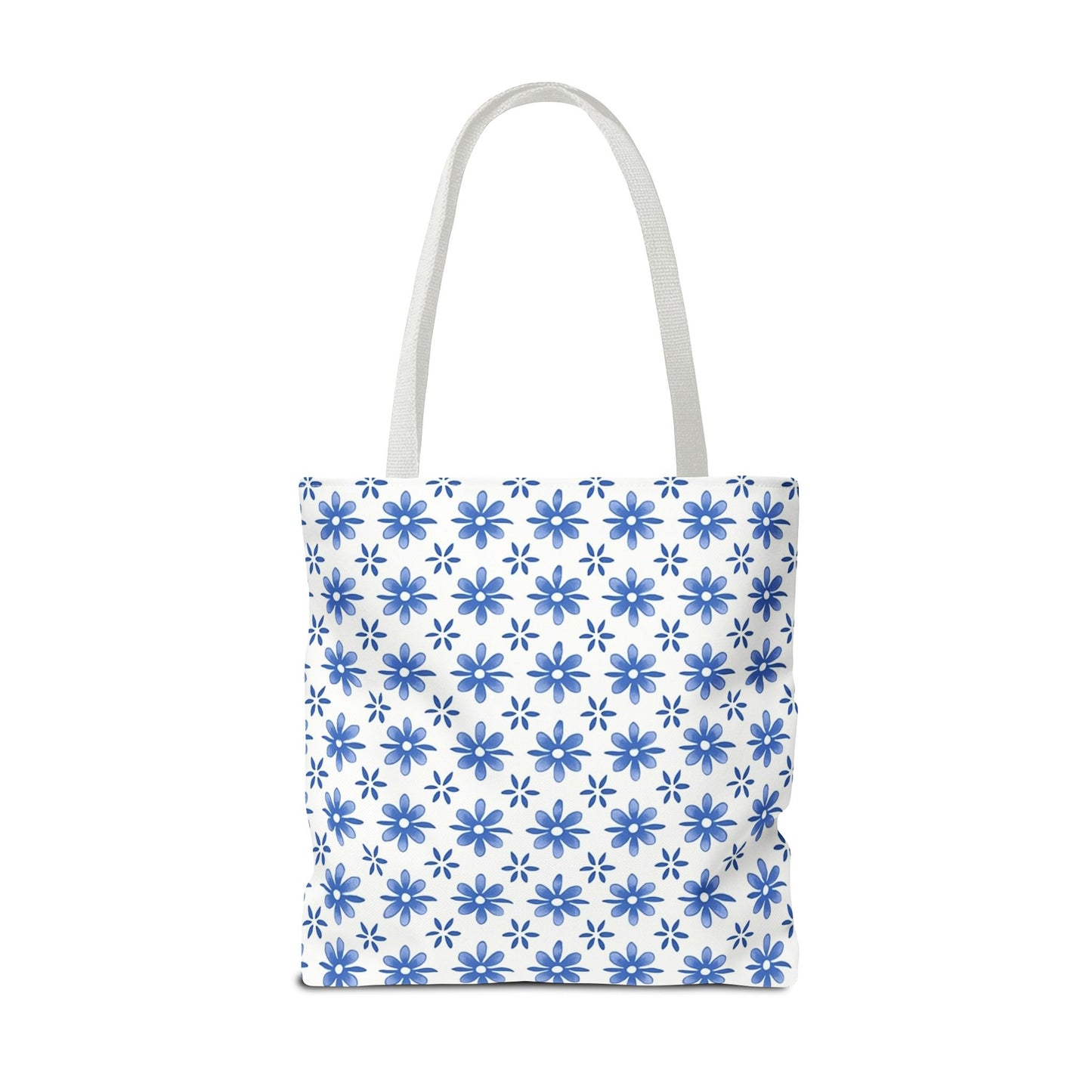 Charming Floral Tote Bag | Elegant Blue Flower Design, Perfect for Everyday Use, Beach Outings, Shopping, Gifts, Eco-Friendly