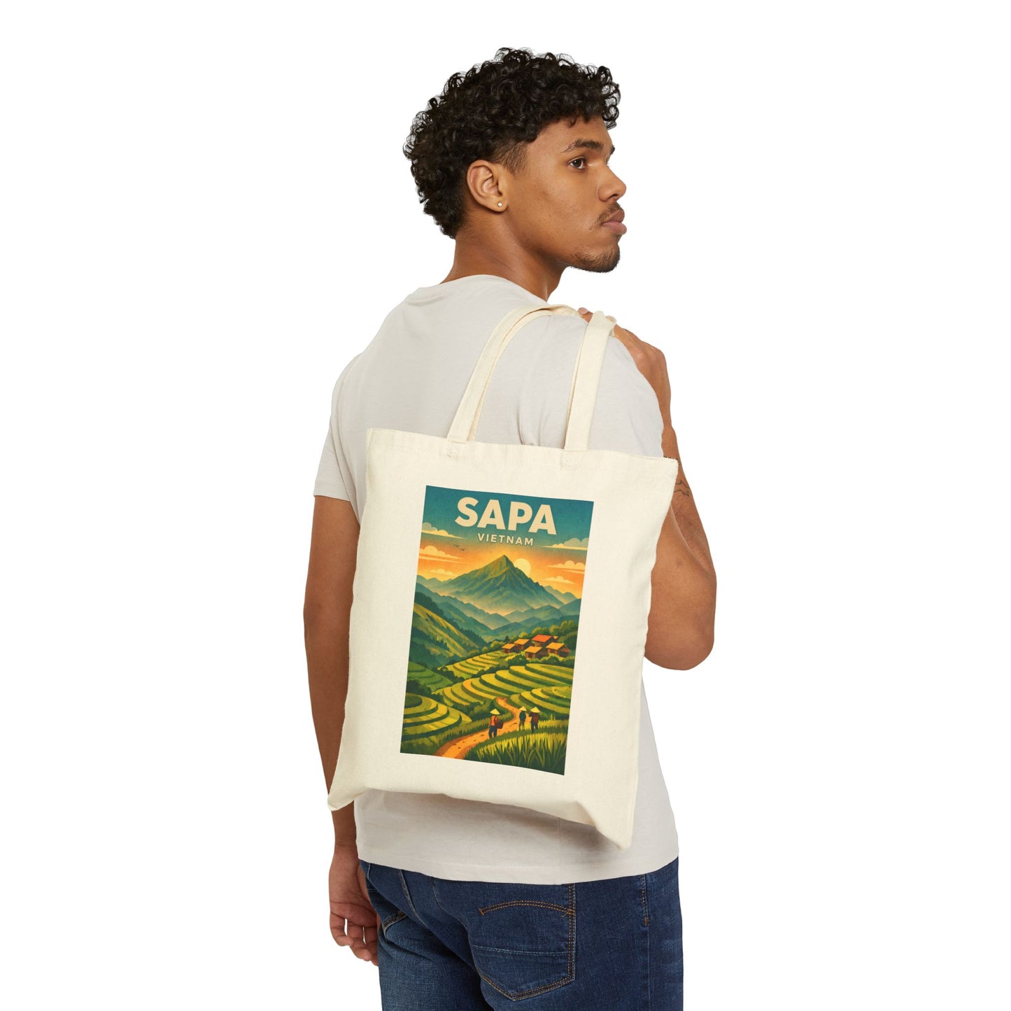 Sapa Vietnam Rice Terraces tote bag | Canvas Tote