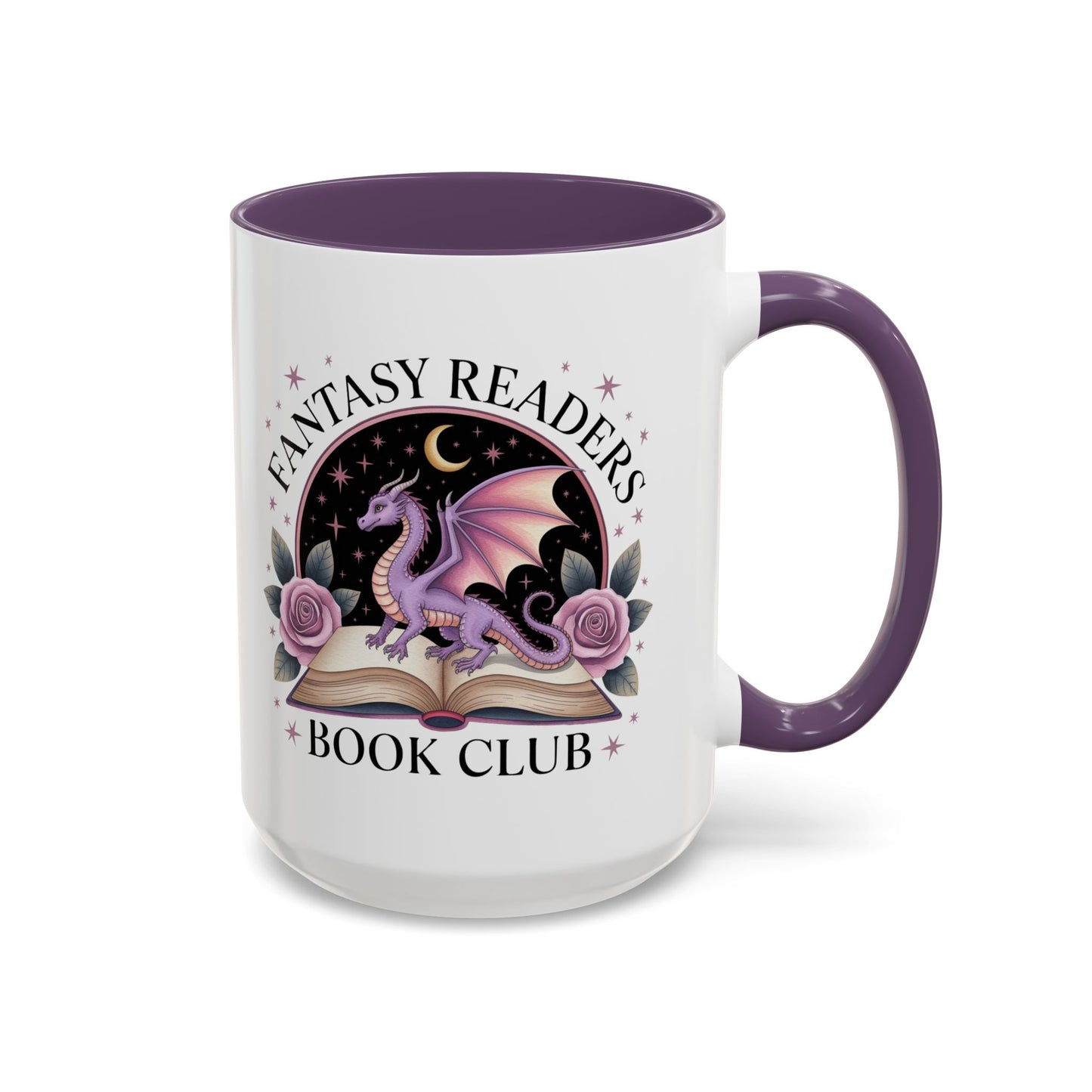 Fantasy Readers' Book Club Mug - Dragon Coffee Cup for Book Lovers, Gift for Romantasy Readers, Cozy Reading Tea Cup