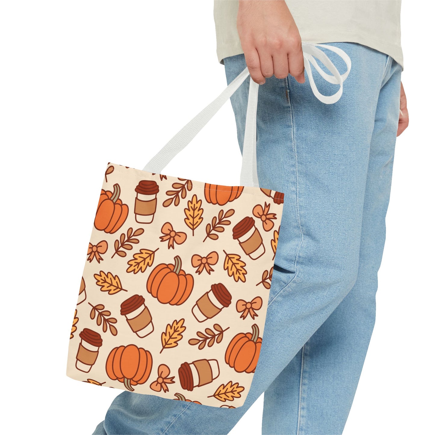 Fall Pumpkin Tote Bag - Autumn Harvest Shopping Bag, Halloween Trick or Treat Bag, Thanksgiving Gift, Farmers Market Reusable Bag, Seasonal