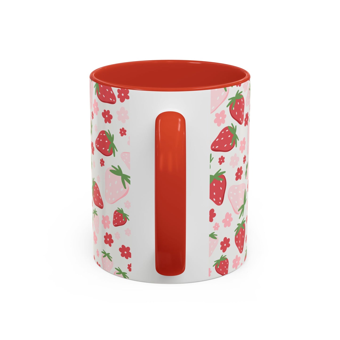 Strawberry Delight Coffee Mug, Cute Fruit Mug, Floral Mug, Eco-Friendly Gift, Kitchen Decor, Spring Aesthetic