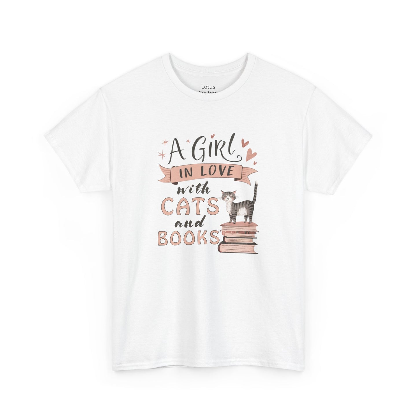A Girl in Love with Cats and Books Unisex Tee, Cat Lover Shirt, Bookworm Gift, Cute Gift for Cat Owners, Cozy Casual Wear, Reading [...]