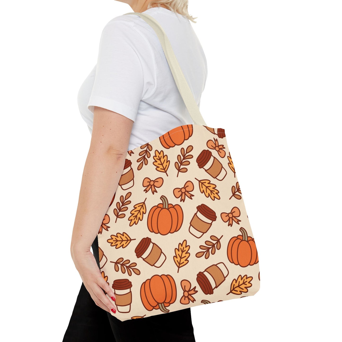 Fall Pumpkin Tote Bag - Autumn Harvest Shopping Bag, Halloween Trick or Treat Bag, Thanksgiving Gift, Farmers Market Reusable Bag, Seasonal