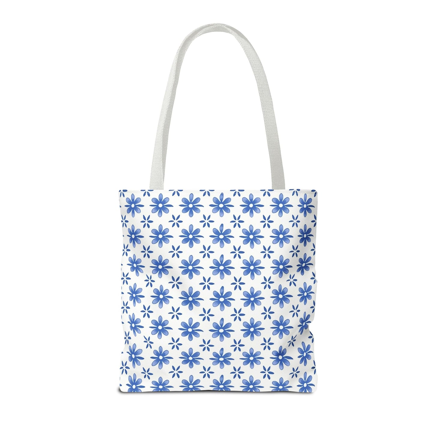 Charming Floral Tote Bag | Elegant Blue Flower Design, Perfect for Everyday Use, Beach Outings, Shopping, Gifts, Eco-Friendly