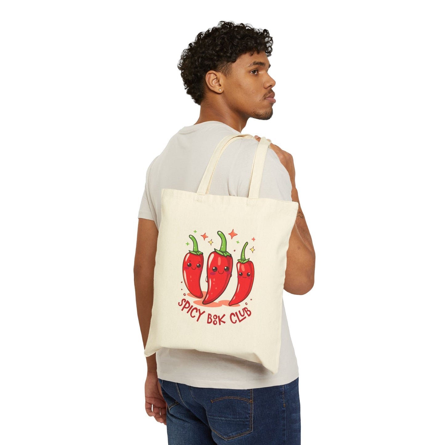 Spicy Book Club Tote Bag | Eco-Friendly Cotton Canvas, Cute Gift for Book Lovers, Literary Tote, Bookish Bag, Reading Accessory