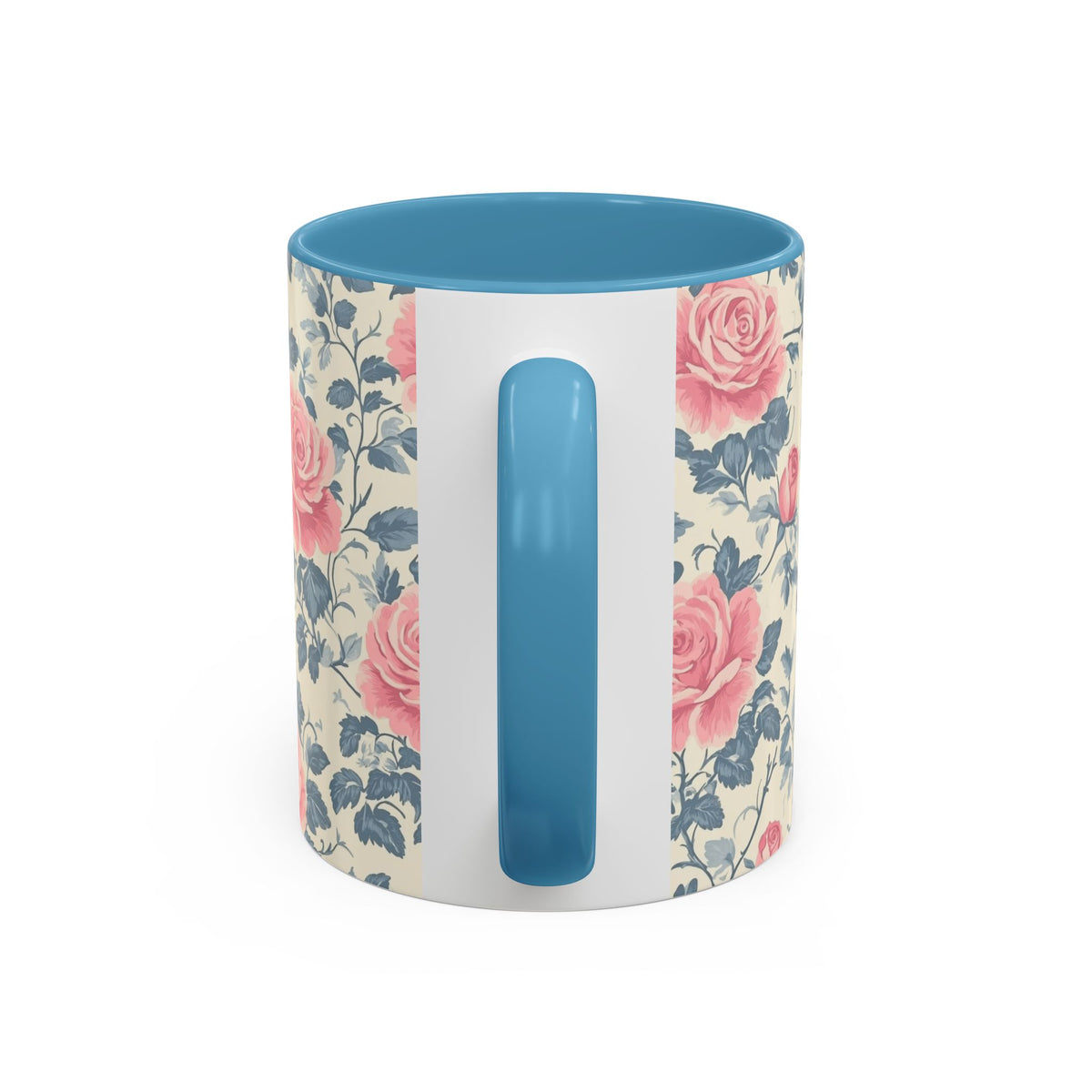 Floral Accent Coffee Mug - Perfect for Gifts, Home Decor, Tea Lovers, Mother's Day, Vintage Style
