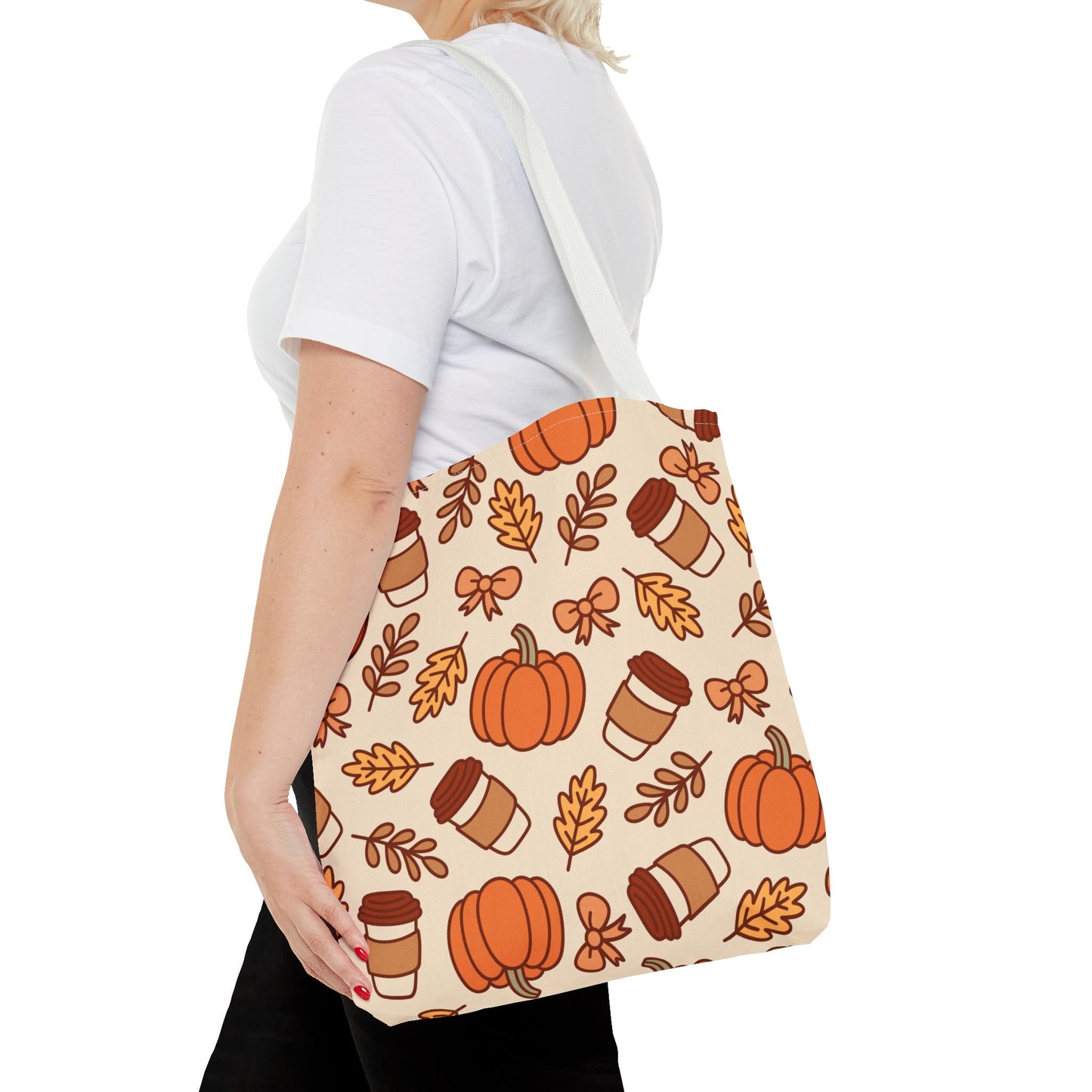 Fall Pumpkin Tote Bag - Autumn Harvest Shopping Bag, Halloween Trick or Treat Bag, Thanksgiving Gift, Farmers Market Reusable Bag, Seasonal