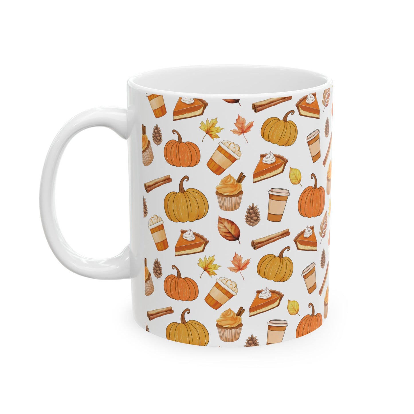 Autumn Vibes Ceramic Mug - Cozy Fall Home Decor, Pumpkin Spice Lover Gift, Coffee/Tea Mug for Thanksgiving, Cute Seasonal Drinkware