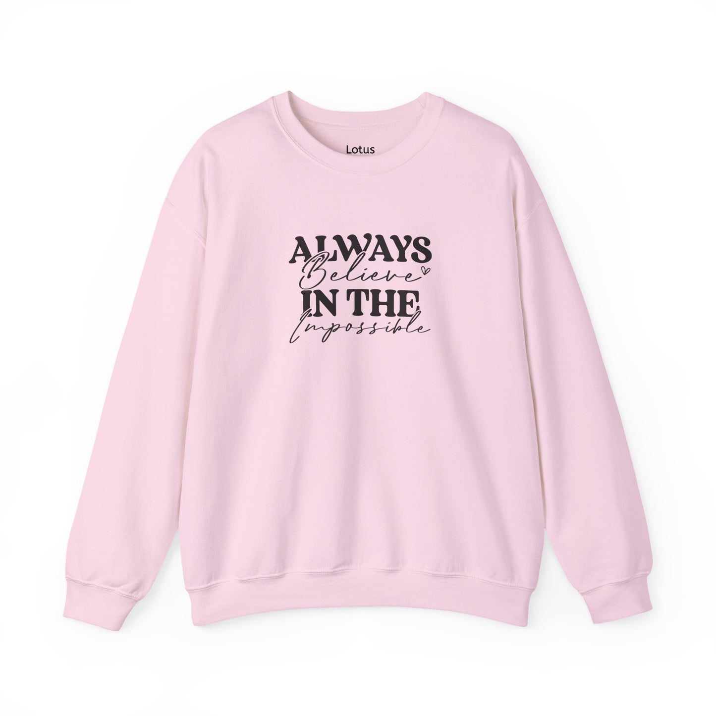Inspirational Crewneck Sweatshirt - Always Believe in the Impossible, Cozy Gift for Her, Motivational Fashion, Everyday Wear, Winter [...]