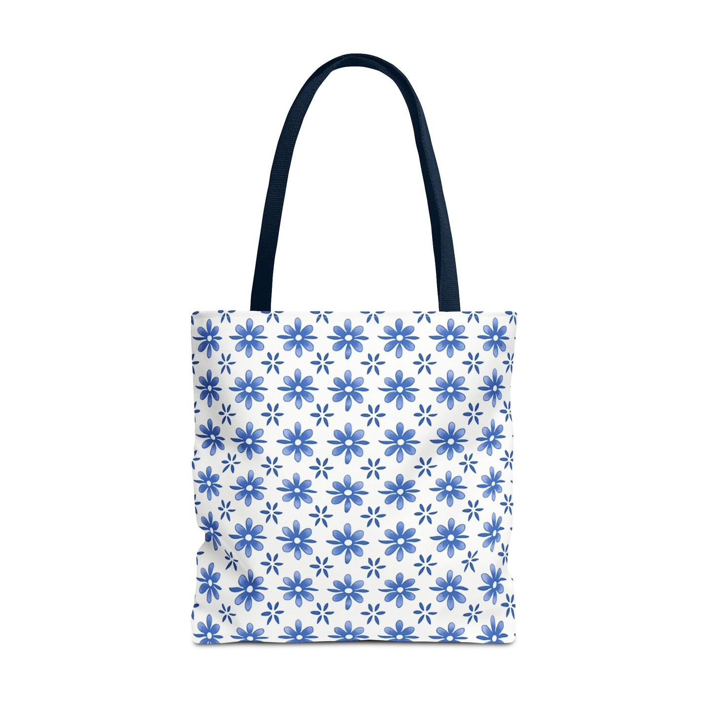 Charming Floral Tote Bag | Elegant Blue Flower Design, Perfect for Everyday Use, Beach Outings, Shopping, Gifts, Eco-Friendly
