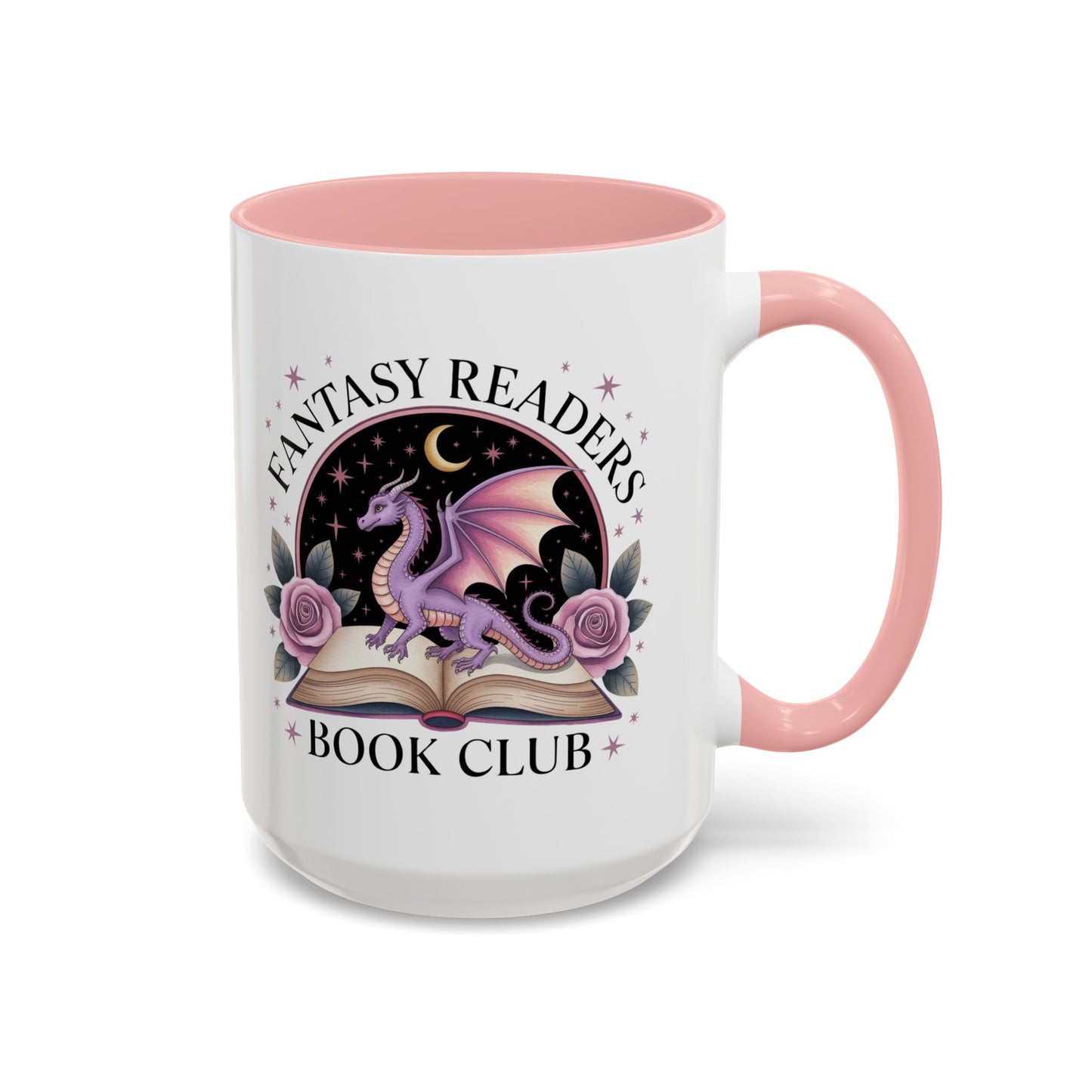 Fantasy Readers' Book Club Mug - Unique Coffee Cup for Book Lovers, Gift for Readers, Dragon Design, Literary Gift, Cozy Reading Tea Cup