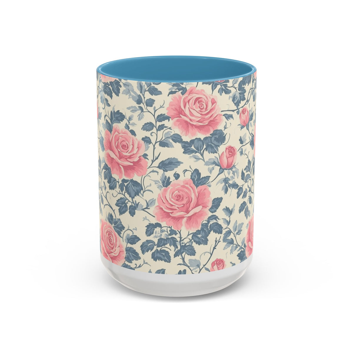 Floral Accent Coffee Mug - Perfect for Gifts, Home Decor, Tea Lovers, Mother's Day, Vintage Style