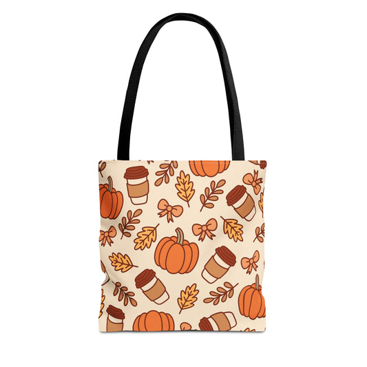 Fall Pumpkin Tote Bag - Autumn Harvest Shopping Bag, Halloween Trick or Treat Bag, Thanksgiving Gift, Farmers Market Reusable Bag, Seasonal