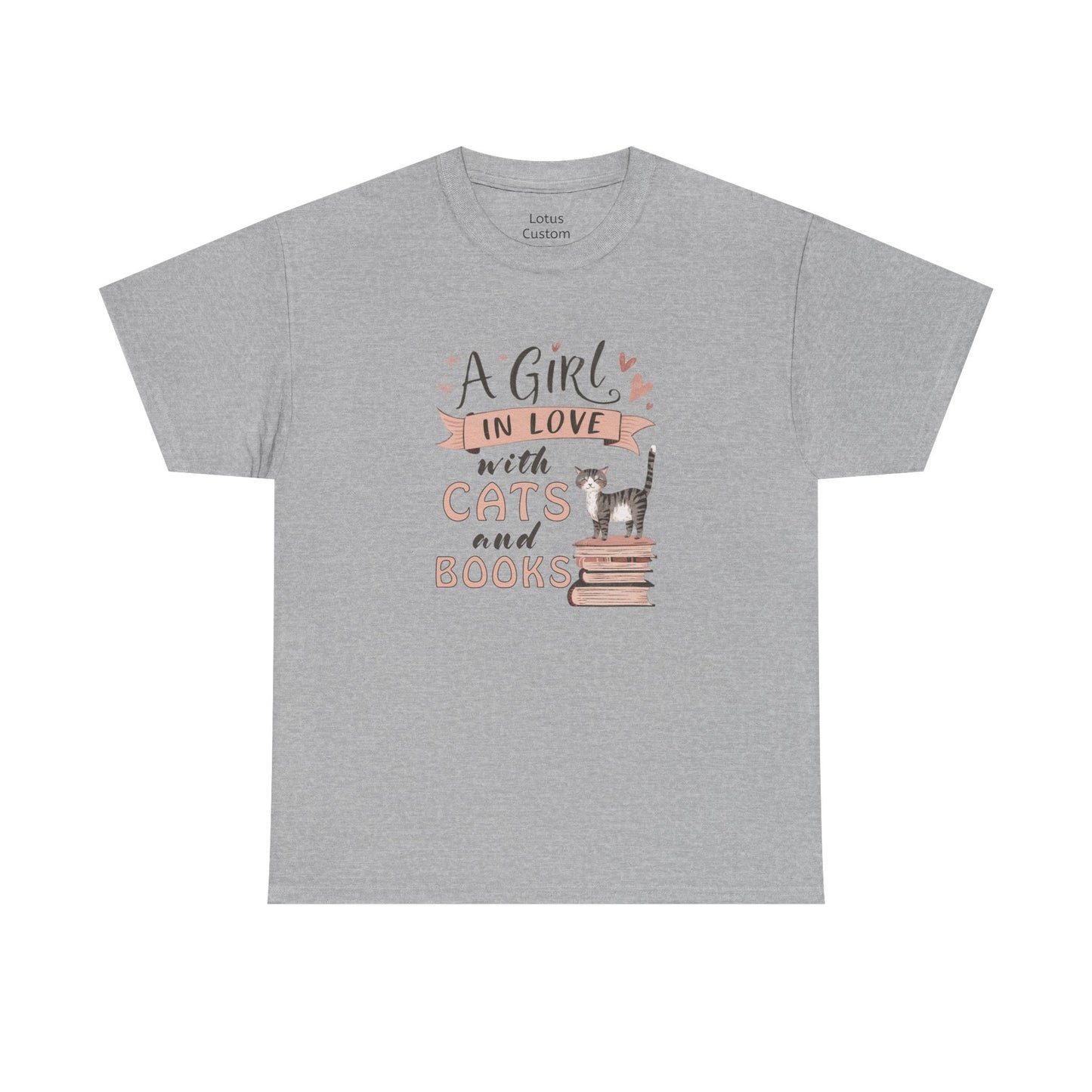 A Girl in Love with Cats and Books Unisex Tee, Cat Lover Shirt, Bookworm Gift, Cute Gift for Cat Owners, Cozy Casual Wear, Reading [...]