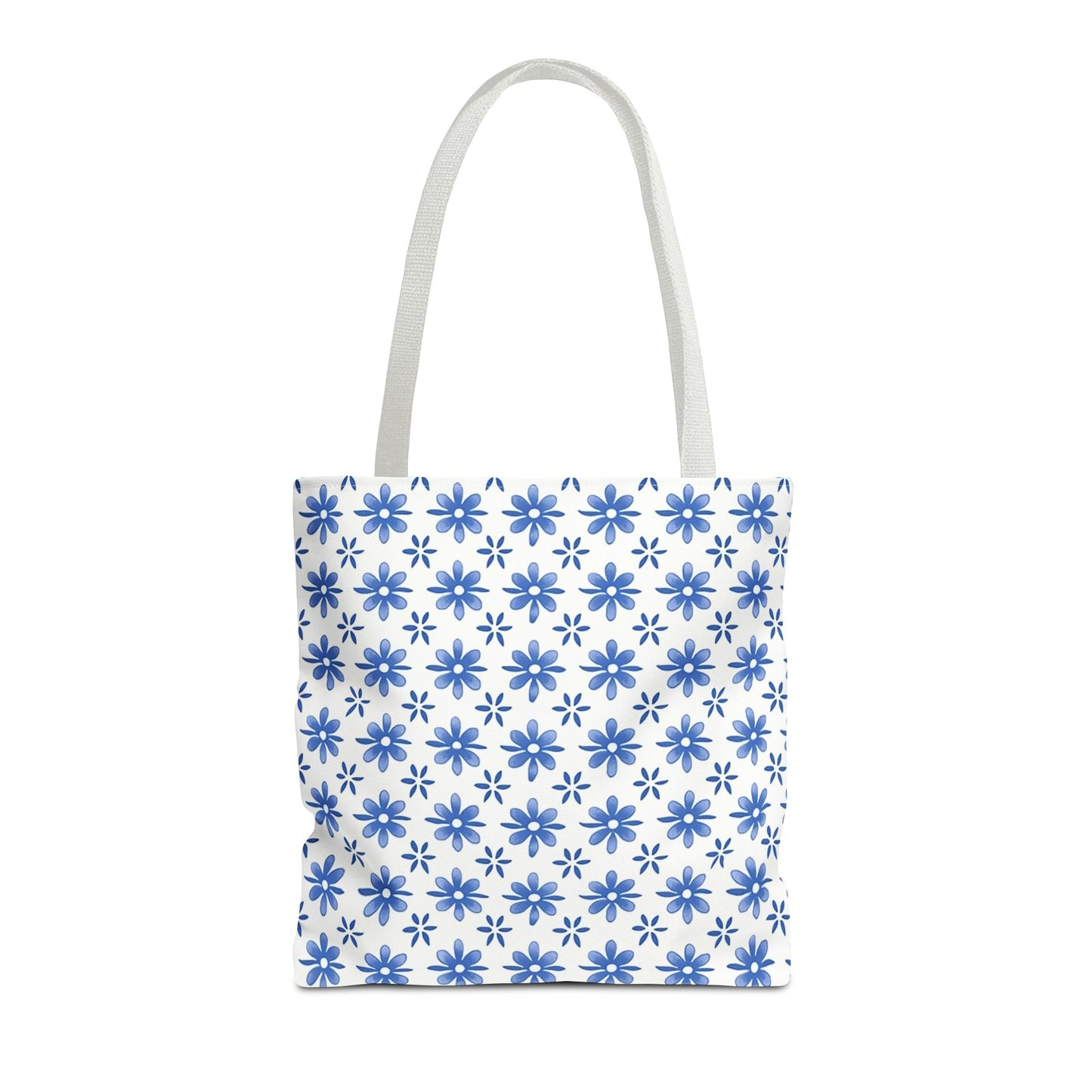Charming Floral Tote Bag | Elegant Blue Flower Design, Perfect for Everyday Use, Beach Outings, Shopping, Gifts, Eco-Friendly