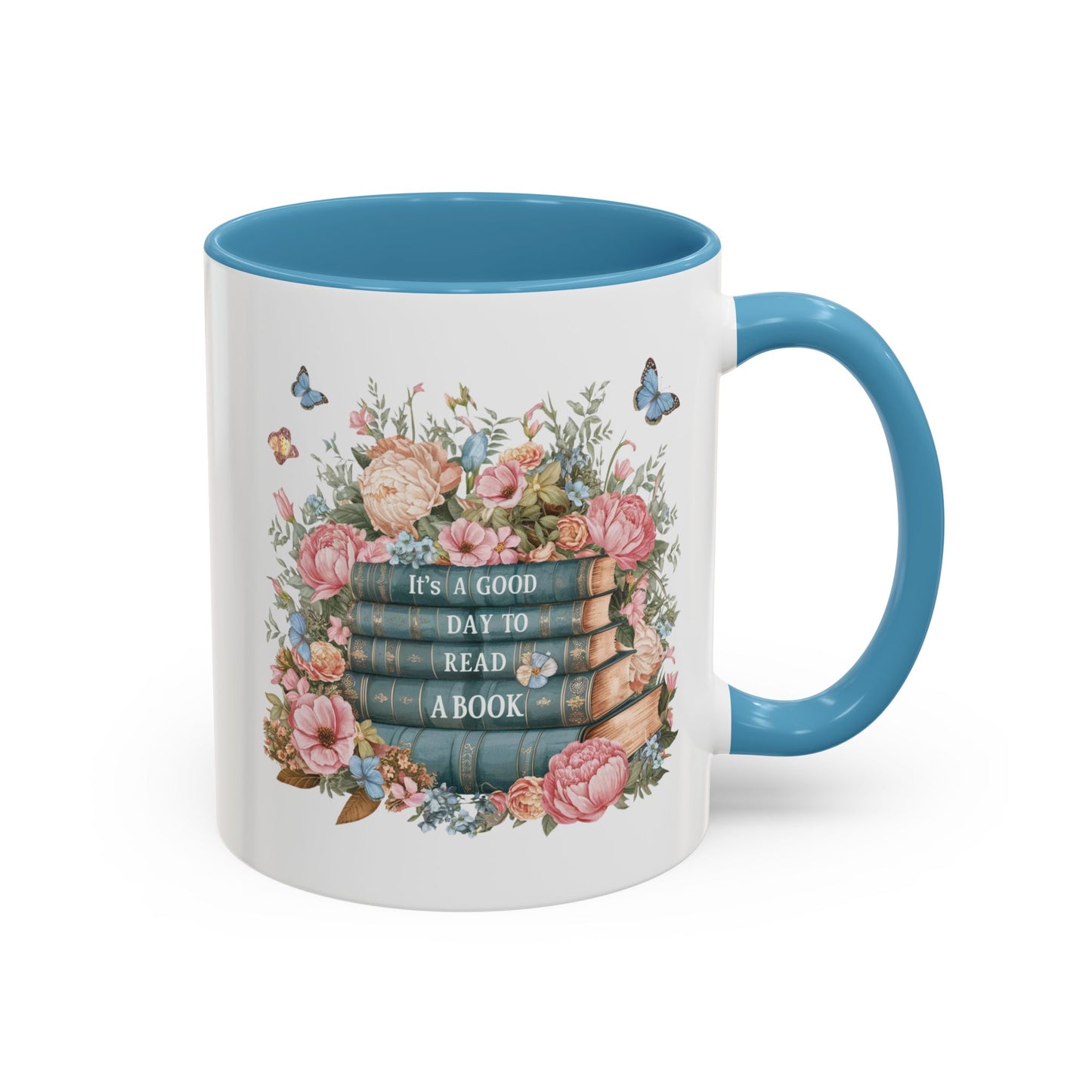 Floral Reading Coffee Mug - Perfect Gift for Book Lovers, Cozy Mornings, Home Decor, Mother's Day, Personalized Coffee Cup